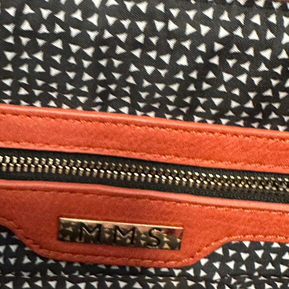 Large Vegan Leather Burnt Orange Tote Bag Laptop Bag MMS Design Studio - Picture 6 of 7